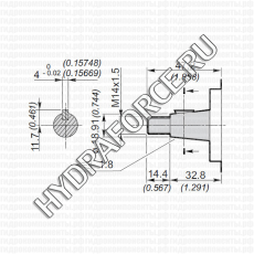 3SPA шестерёнчатый насос третьей группы (19,0 см3 - 61,1 см3), фланец Ø = 50,8 мм, 128x98 мм (Galtech, Италия)